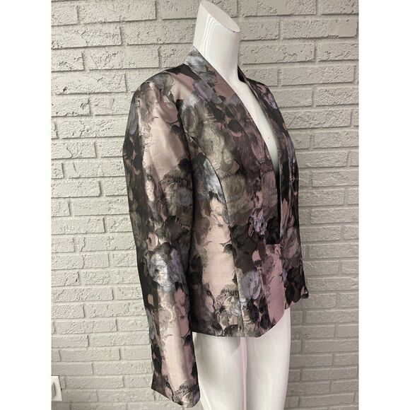 Kasper Women Floral Print Jacquard Blazer Size 10 - Picture 2 of 11